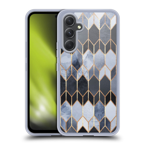 Elisabeth Fredriksson Geometric Design And Pattern Blue Stained Glass Soft Gel Case for Samsung Galaxy A54 5G
