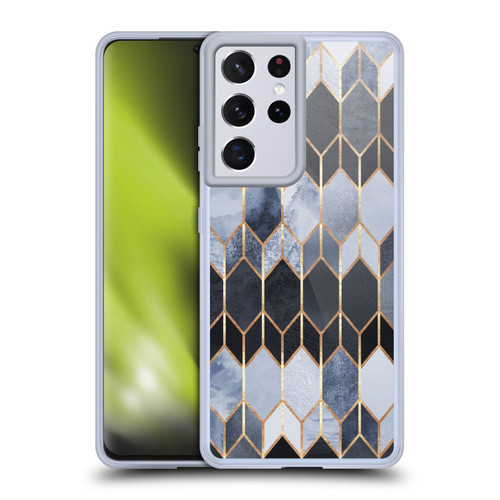 Elisabeth Fredriksson Geometric Design And Pattern Blue Stained Glass Soft Gel Case for Samsung Galaxy S21 Ultra 5G & MagSafe