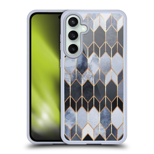 Elisabeth Fredriksson Geometric Design And Pattern Blue Stained Glass Soft Gel Case for Samsung Galaxy S23 FE 5G & MagSafe