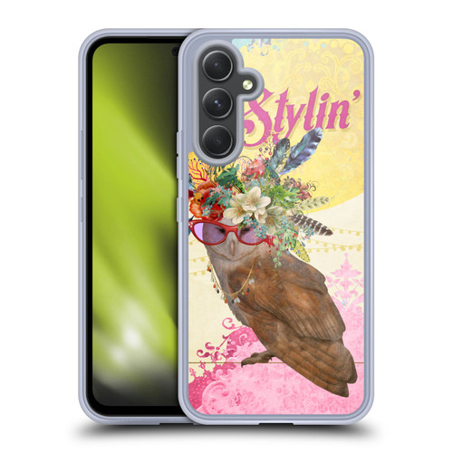 Duirwaigh Boho Animals Owl Soft Gel Case for Samsung Galaxy A54 5G