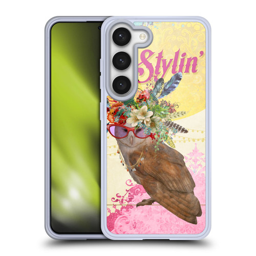 Duirwaigh Boho Animals Owl Soft Gel Case for Samsung Galaxy S23 5G & MagSafe