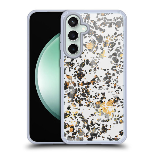 Elisabeth Fredriksson Sparkles Gold Speckled Terrazzo Soft Gel Case for Samsung Galaxy S23 FE 5G & MagSafe
