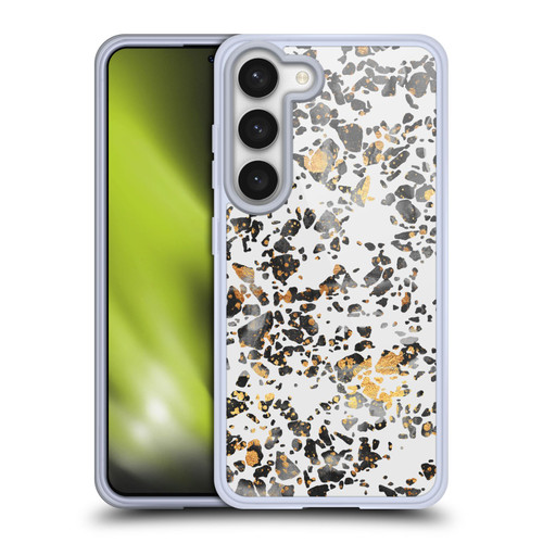 Elisabeth Fredriksson Sparkles Gold Speckled Terrazzo Soft Gel Case for Samsung Galaxy S23 5G & MagSafe