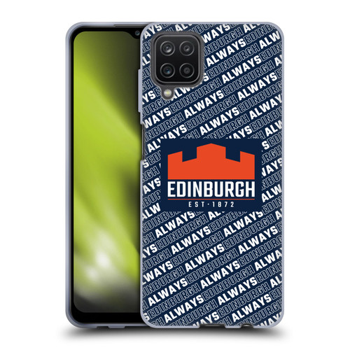 Edinburgh Rugby Graphics Logo Pattern Soft Gel Case for Samsung Galaxy A12 (2020)