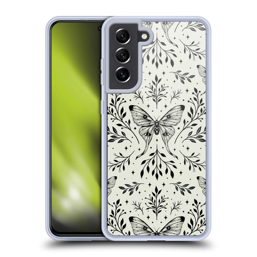 Episodic Drawing Art Mystical Butterfly Pattern Soft Gel Case for Samsung Galaxy S21 FE 5G & MagSafe
