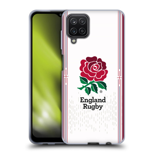 England Rugby Union 2023/24 Crest Kit Home Soft Gel Case for Samsung Galaxy A12 (2020)