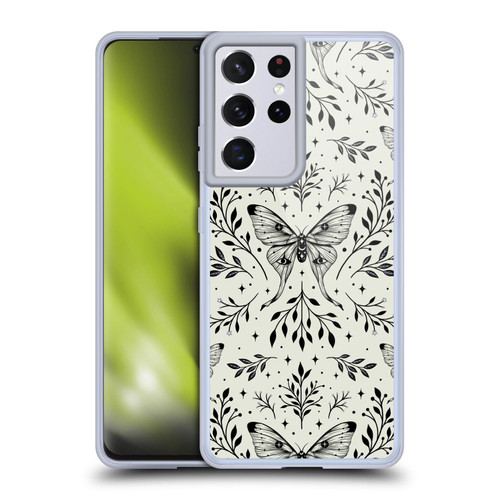 Episodic Drawing Art Mystical Butterfly Pattern Soft Gel Case for Samsung Galaxy S21 Ultra 5G & MagSafe