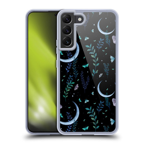 Episodic Drawing Art Moth Garden Pattern Soft Gel Case for Samsung Galaxy S22+ 5G & MagSafe