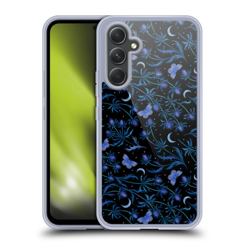 Episodic Drawing Pattern Blue Thistle Soft Gel Case for Samsung Galaxy A54 5G
