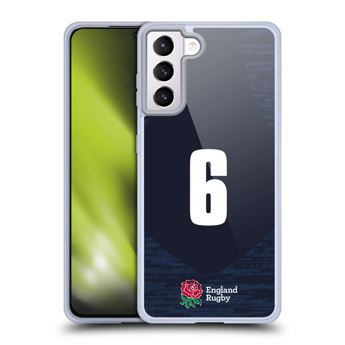 England Rugby Union 2020/21 Players Away Kit Position 6 Soft Gel Case for Samsung Galaxy S21+ 5G & MagSafe