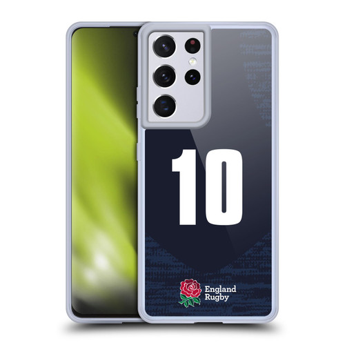 England Rugby Union 2020/21 Players Away Kit Position 10 Soft Gel Case for Samsung Galaxy S21 Ultra 5G & MagSafe
