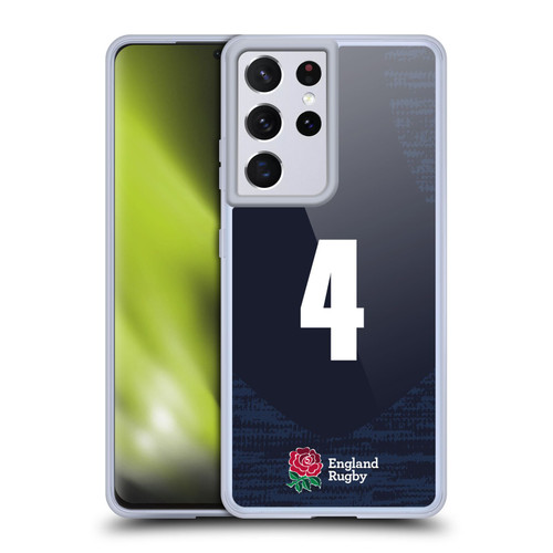 England Rugby Union 2020/21 Players Away Kit Position 4 Soft Gel Case for Samsung Galaxy S21 Ultra 5G & MagSafe