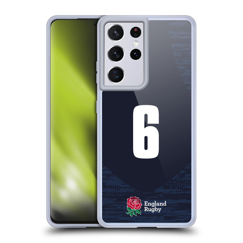 England Rugby Union 2020/21 Players Away Kit Position 6 Soft Gel Case for Samsung Galaxy S21 Ultra 5G & MagSafe
