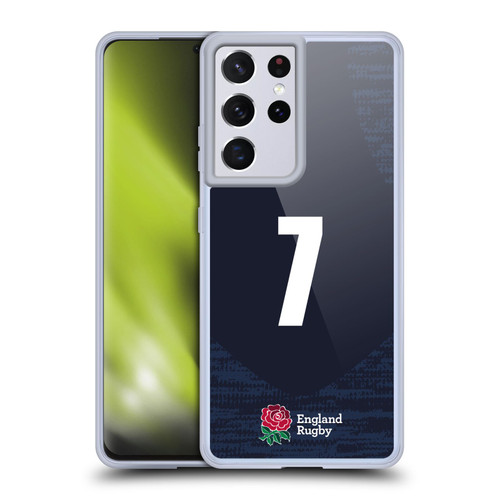 England Rugby Union 2020/21 Players Away Kit Position 7 Soft Gel Case for Samsung Galaxy S21 Ultra 5G & MagSafe