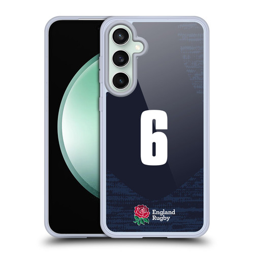 England Rugby Union 2020/21 Players Away Kit Position 6 Soft Gel Case for Samsung Galaxy S23 FE 5G & MagSafe