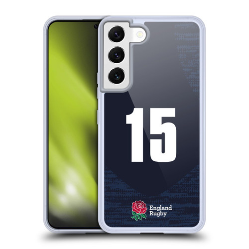 England Rugby Union 2020/21 Players Away Kit Position 15 Soft Gel Case for Samsung Galaxy S22 5G & MagSafe