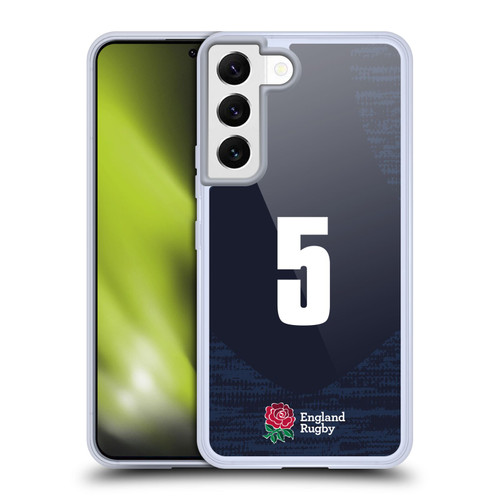 England Rugby Union 2020/21 Players Away Kit Position 5 Soft Gel Case for Samsung Galaxy S22 5G & MagSafe
