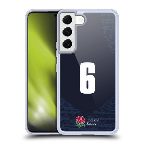 England Rugby Union 2020/21 Players Away Kit Position 6 Soft Gel Case for Samsung Galaxy S22 5G & MagSafe