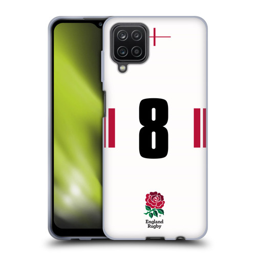 England Rugby Union 2022/23 Players Home Kit Position 8 Soft Gel Case for Samsung Galaxy A12 (2020)