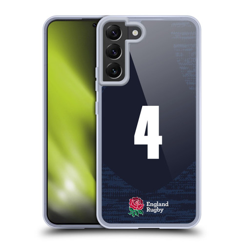 England Rugby Union 2020/21 Players Away Kit Position 4 Soft Gel Case for Samsung Galaxy S22+ 5G & MagSafe