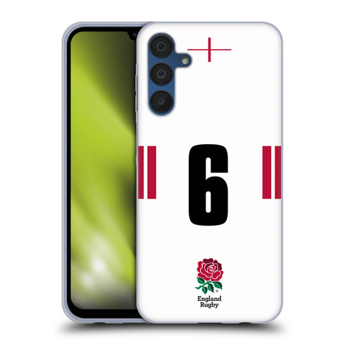 England Rugby Union 2022/23 Players Home Kit Position 6 Soft Gel Case for Samsung Galaxy A15 & MagSafe