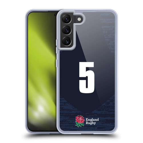 England Rugby Union 2020/21 Players Away Kit Position 5 Soft Gel Case for Samsung Galaxy S22+ 5G & MagSafe