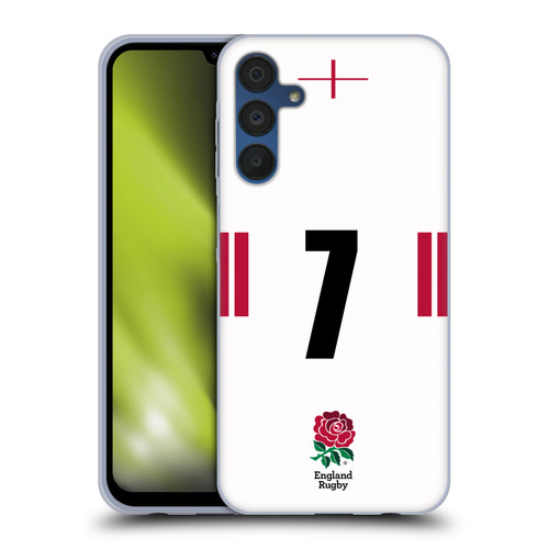 England Rugby Union 2022/23 Players Home Kit Position 7 Soft Gel Case for Samsung Galaxy A15 & MagSafe