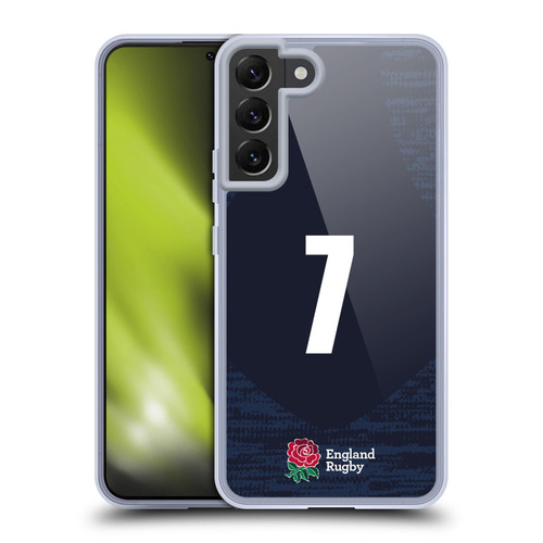 England Rugby Union 2020/21 Players Away Kit Position 7 Soft Gel Case for Samsung Galaxy S22+ 5G & MagSafe