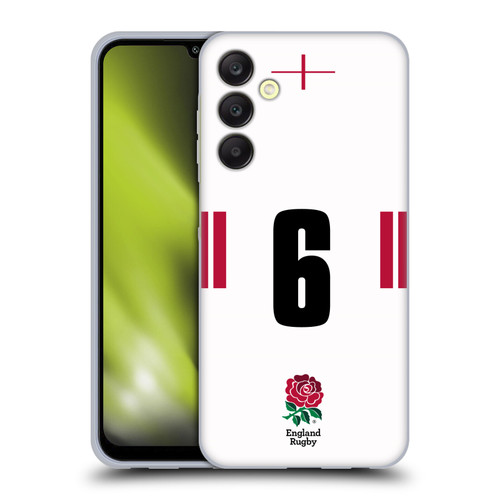 England Rugby Union 2022/23 Players Home Kit Position 6 Soft Gel Case for Samsung Galaxy A25 5G