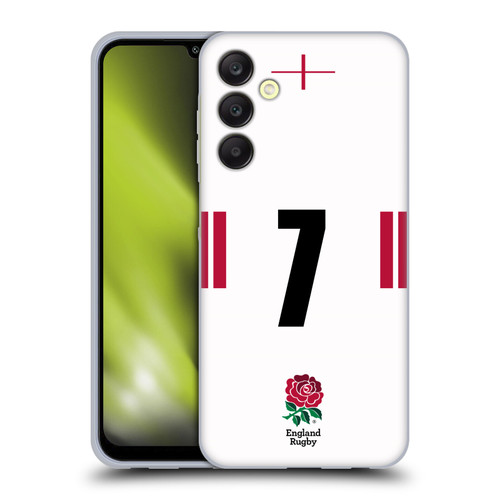 England Rugby Union 2022/23 Players Home Kit Position 7 Soft Gel Case for Samsung Galaxy A25 5G