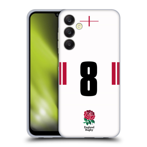 England Rugby Union 2022/23 Players Home Kit Position 8 Soft Gel Case for Samsung Galaxy A25 5G