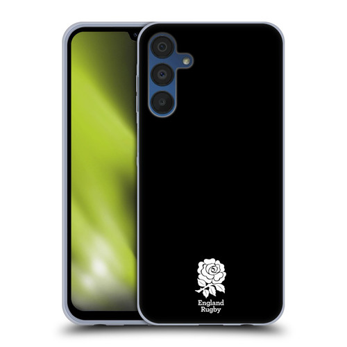 England Rugby Union 2016/17 The Rose Plain Black Soft Gel Case for Samsung Galaxy A15 & MagSafe