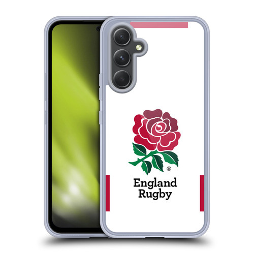 England Rugby Union 2020/21 Crest Kit Home Soft Gel Case for Samsung Galaxy A54 5G