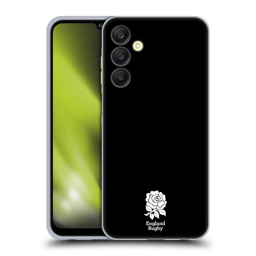 England Rugby Union 2016/17 The Rose Plain Black Soft Gel Case for Samsung Galaxy A25 5G