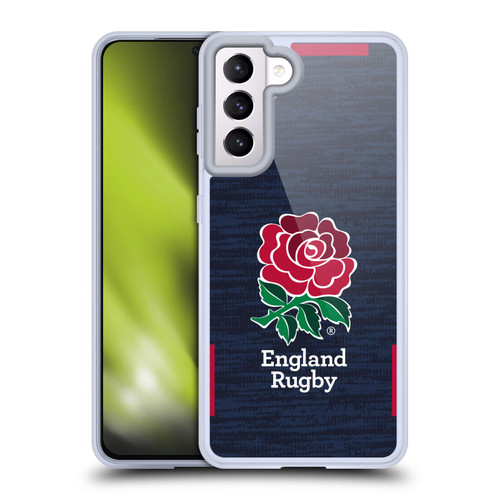 England Rugby Union 2020/21 Crest Kit Away Soft Gel Case for Samsung Galaxy S21 5G & MagSafe