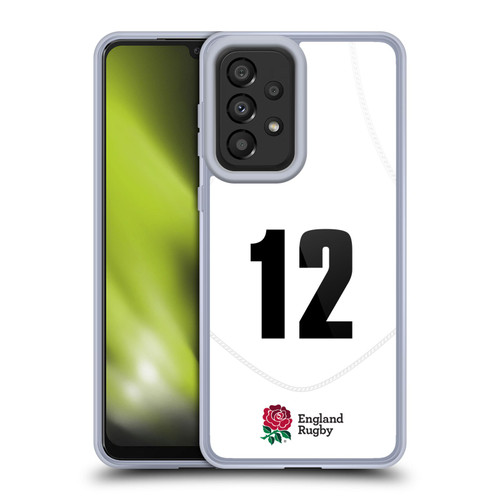 England Rugby Union 2020/21 Players Home Kit Position 12 Soft Gel Case for Samsung Galaxy A33 5G (2022)