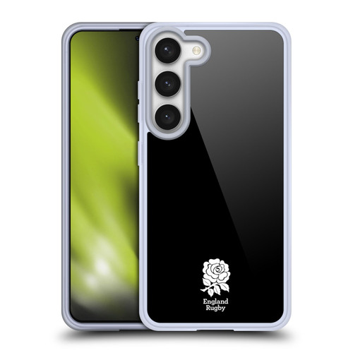 England Rugby Union 2016/17 The Rose Plain Black Soft Gel Case for Samsung Galaxy S23 5G & MagSafe