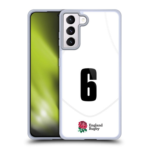 England Rugby Union 2020/21 Players Home Kit Position 6 Soft Gel Case for Samsung Galaxy S21+ 5G & MagSafe