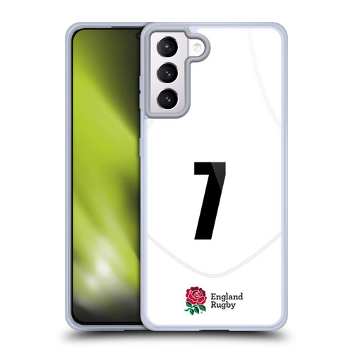 England Rugby Union 2020/21 Players Home Kit Position 7 Soft Gel Case for Samsung Galaxy S21+ 5G & MagSafe