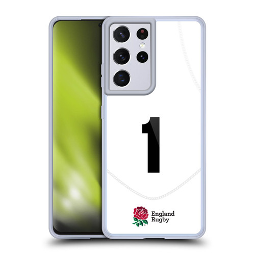 England Rugby Union 2020/21 Players Home Kit Position 1 Soft Gel Case for Samsung Galaxy S21 Ultra 5G & MagSafe