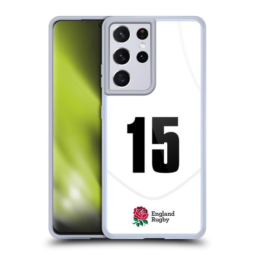 England Rugby Union 2020/21 Players Home Kit Position 15 Soft Gel Case for Samsung Galaxy S21 Ultra 5G & MagSafe