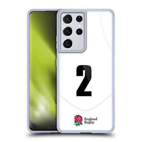 England Rugby Union 2020/21 Players Home Kit Position 2 Soft Gel Case for Samsung Galaxy S21 Ultra 5G & MagSafe