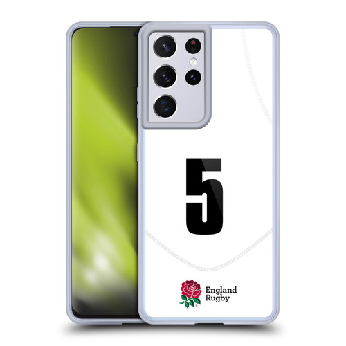 England Rugby Union 2020/21 Players Home Kit Position 5 Soft Gel Case for Samsung Galaxy S21 Ultra 5G & MagSafe