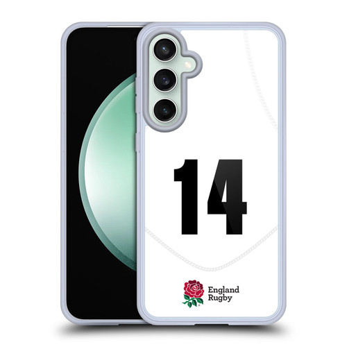 England Rugby Union 2020/21 Players Home Kit Position 14 Soft Gel Case for Samsung Galaxy S23 FE 5G & MagSafe