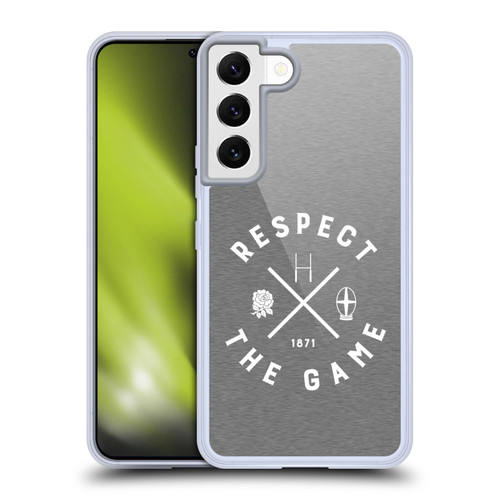 England Rugby Union Typography  Respect The Game Soft Gel Case for Samsung Galaxy S22 5G & MagSafe