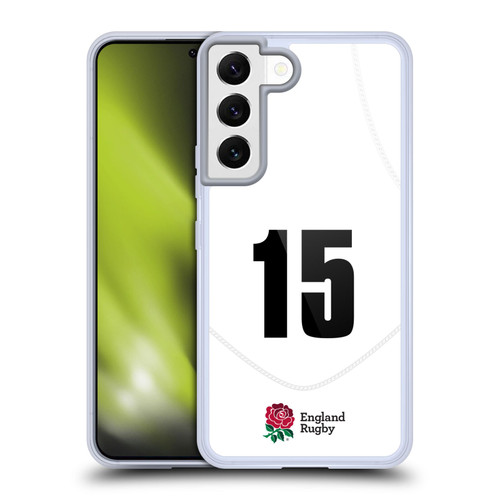 England Rugby Union 2020/21 Players Home Kit Position 15 Soft Gel Case for Samsung Galaxy S22 5G & MagSafe