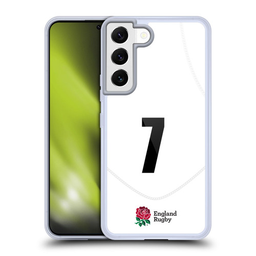 England Rugby Union 2020/21 Players Home Kit Position 7 Soft Gel Case for Samsung Galaxy S22 5G & MagSafe