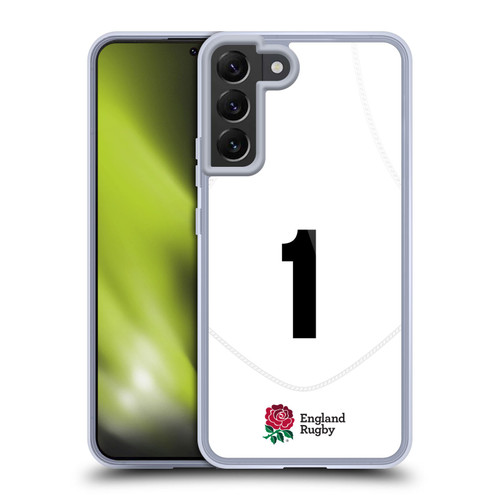 England Rugby Union 2020/21 Players Home Kit Position 1 Soft Gel Case for Samsung Galaxy S22+ 5G & MagSafe