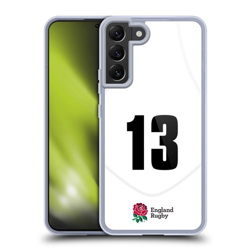 England Rugby Union 2020/21 Players Home Kit Position 13 Soft Gel Case for Samsung Galaxy S22+ 5G & MagSafe