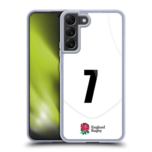 England Rugby Union 2020/21 Players Home Kit Position 7 Soft Gel Case for Samsung Galaxy S22+ 5G & MagSafe